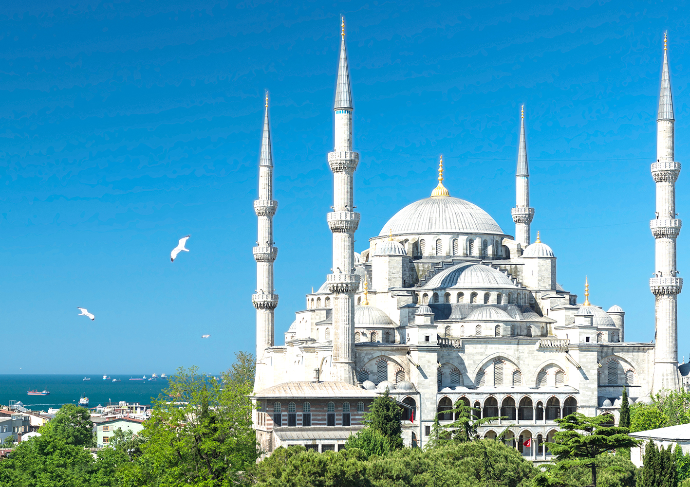 Plava Džamija, putovanje zrakoplovom u Istanbul